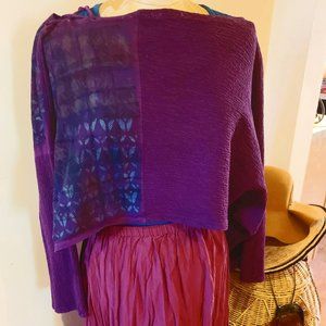 Blue Fish gorgeous purple - Outrageous layering piece, Crop or Popover. NWOT
